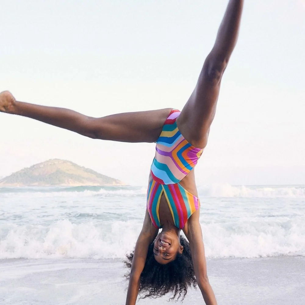 Farm Rio Striped Scarf One Piece - Picture 3 of 10